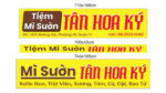 Mỳ Sườn Tân Hoa Ký – bảng hiệu và decal