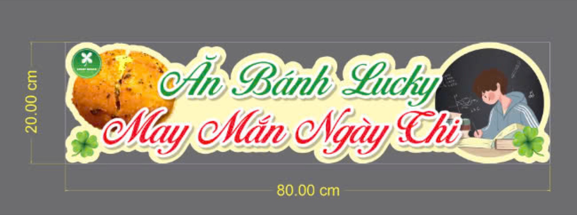 Ăn Bánh Lucky – decal quầy trưng bày