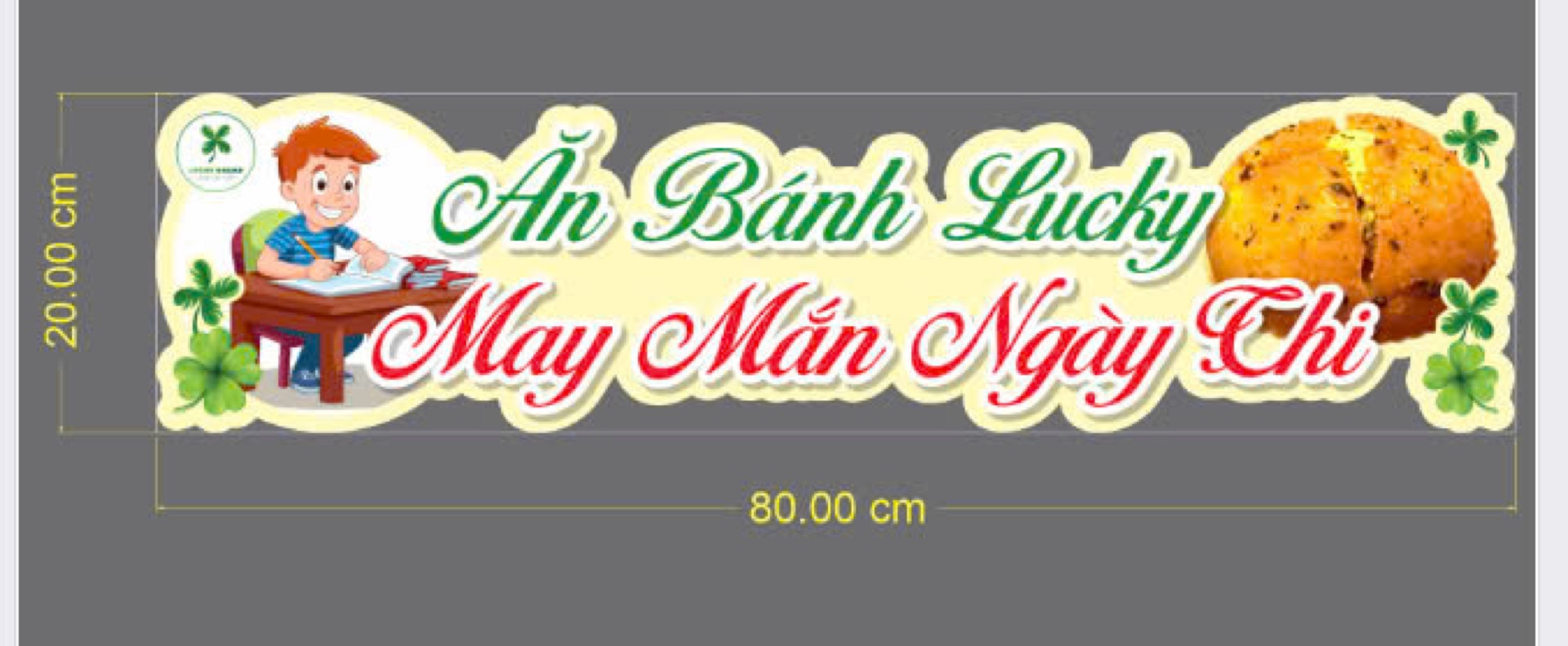 Ăn Bánh Lucky – decal quầy trưng bày