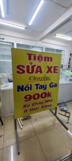 Nồi Tay Ga 900K – bảng hiệu và decal chuỗi cửa hàng