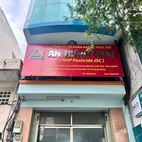 Bảng hiệu An Hưng Phát hoàn thiện tại mặt tiền doanh nghiệp