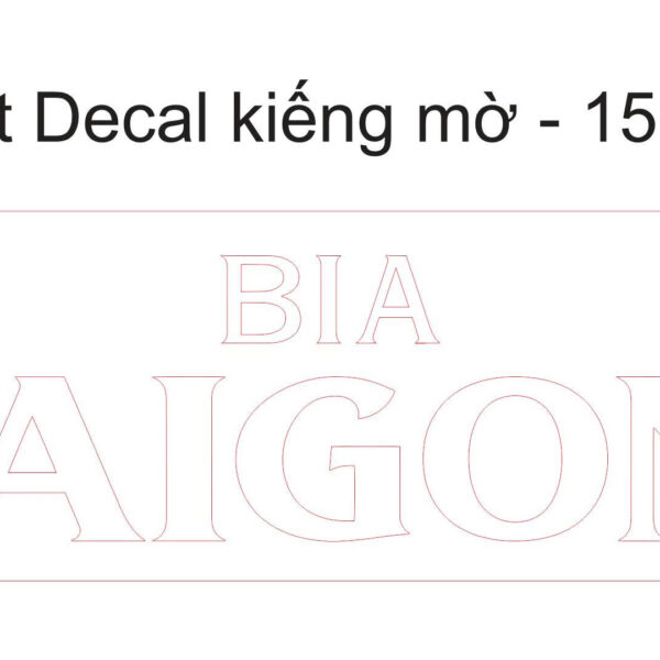Bản thiết kế decal kính mờ Bia Sài Gòn