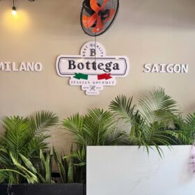 Hình ảnh thi công và hoàn thiện bảng hiệu Bottega – ảnh 10