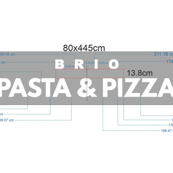 Bản thiết kế bảng hiệu Brio Pasta & Pizza