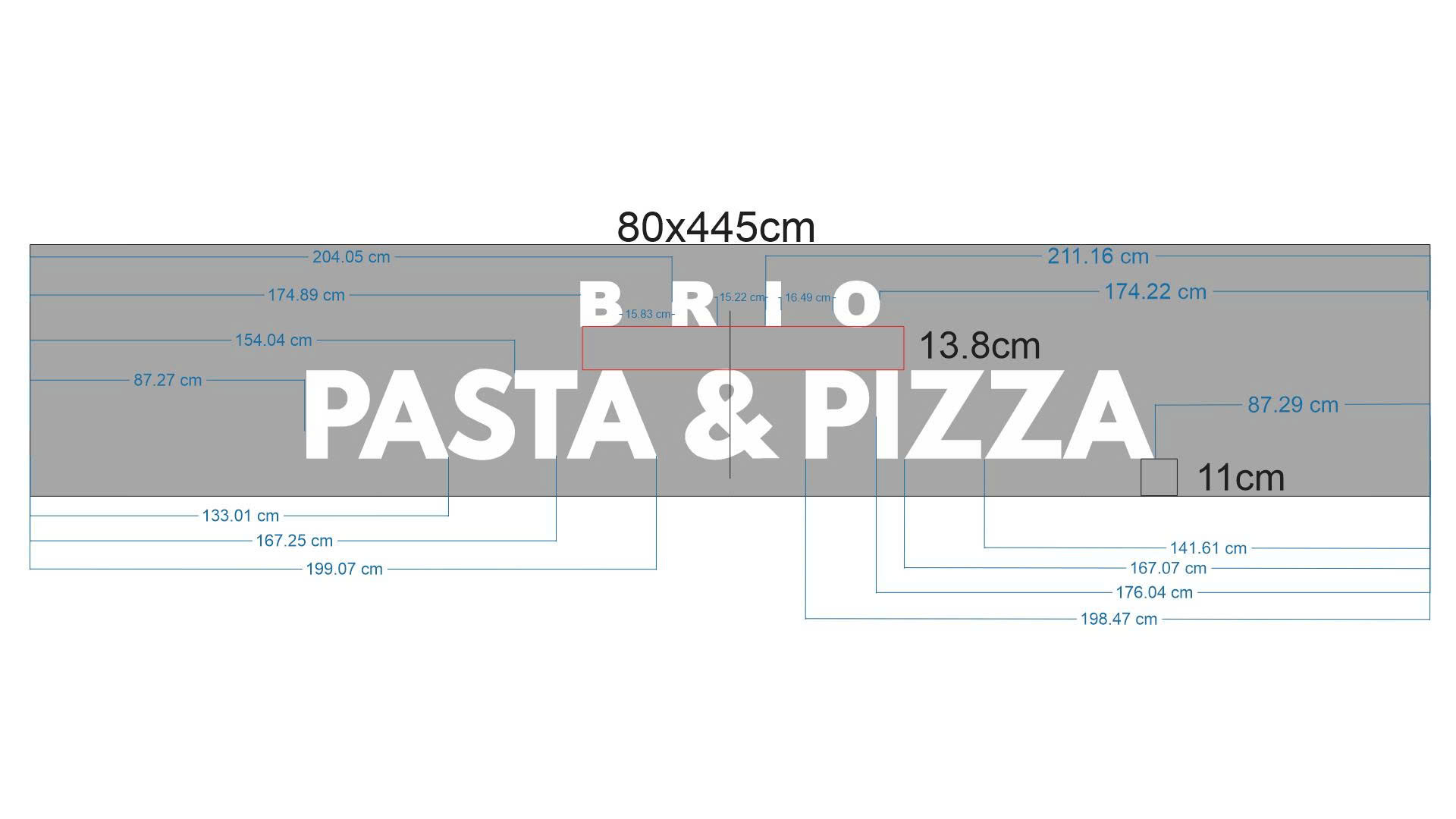 Bản thiết kế bảng hiệu Brio Pasta & Pizza