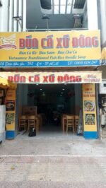 Bảng hiệu và không gian Bún cá Xứ Đông sau thi công – ảnh 3