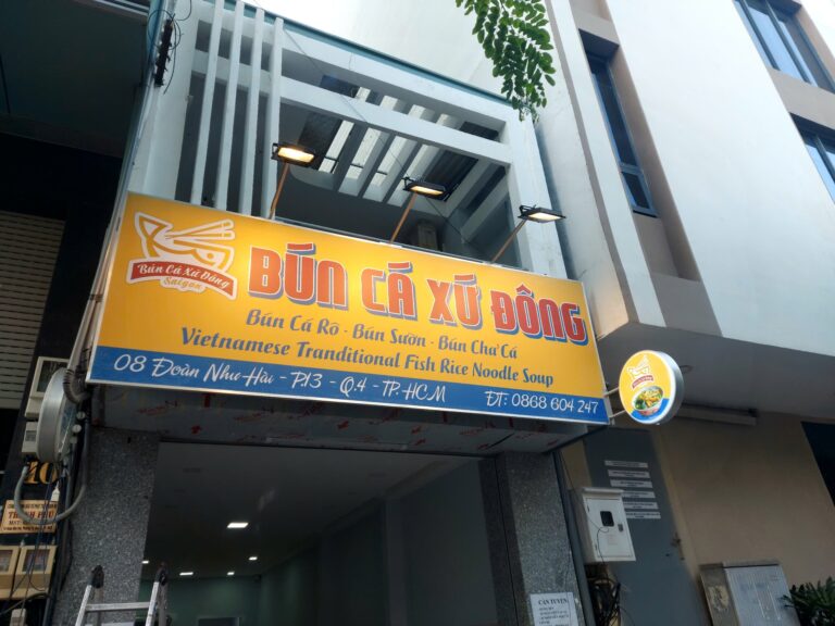 Bún cá Xứ Đông – Bộ bảng hiệu & menu