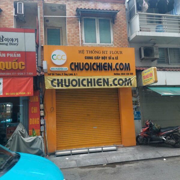 Bảng hiệu mặt tiền ChuốiChiên.com sau thi công