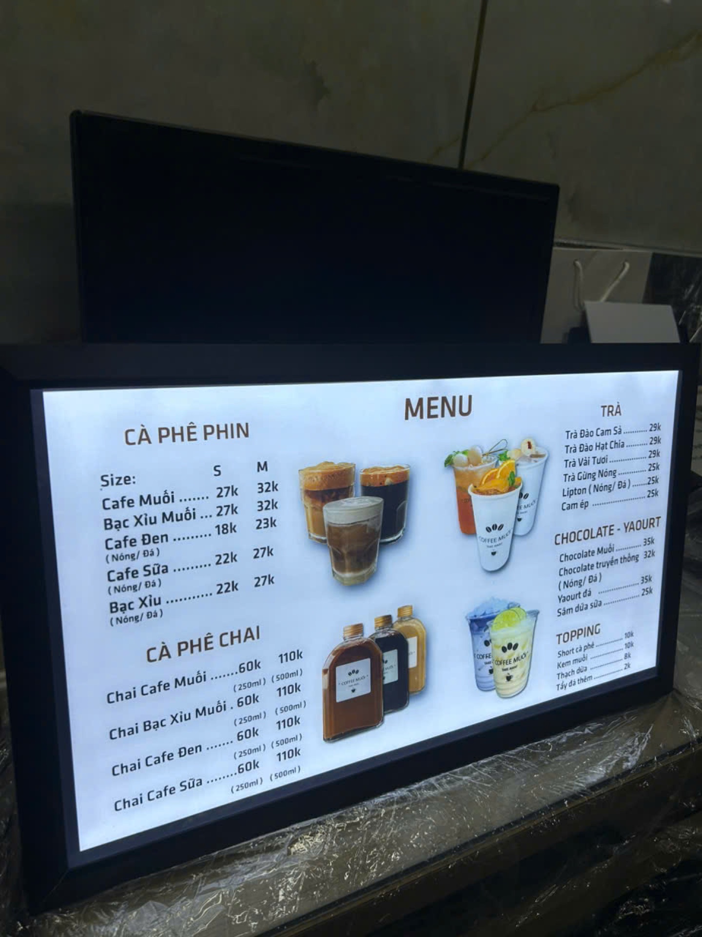 Bản vẽ và hình ảnh quy cách bảng hiệu Coffee Muối – ảnh 2