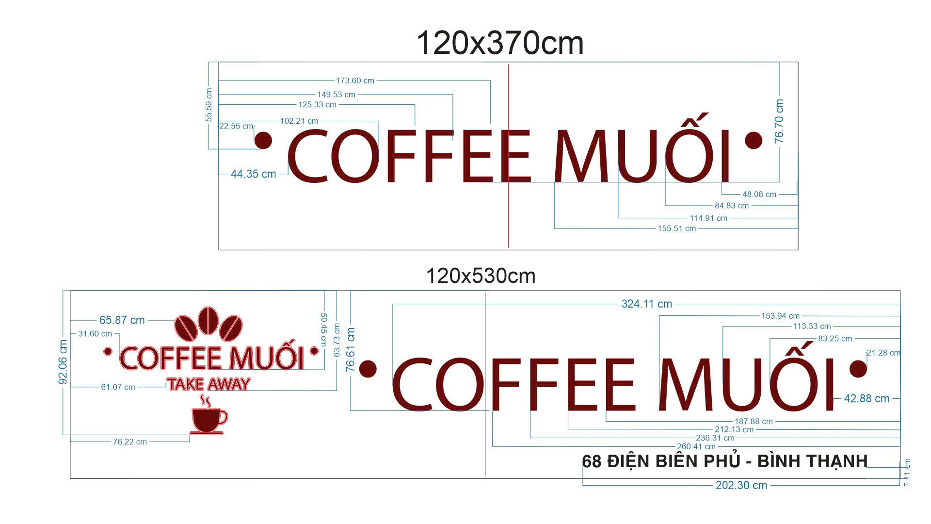 Bản vẽ và hình ảnh quy cách bảng hiệu Coffee Muối – ảnh 25