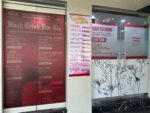 Decal trong và decal kính mờ Hành Trình Đức Tin hoàn thiện tại cửa kính