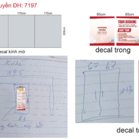 Bản vẽ quy cách decal trong và decal kính mờ Hành Trình Đức Tin