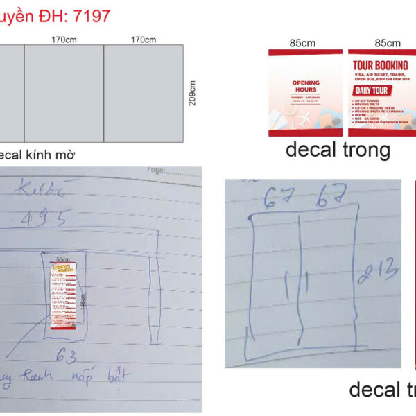 Bản vẽ quy cách decal trong và decal kính mờ Hành Trình Đức Tin