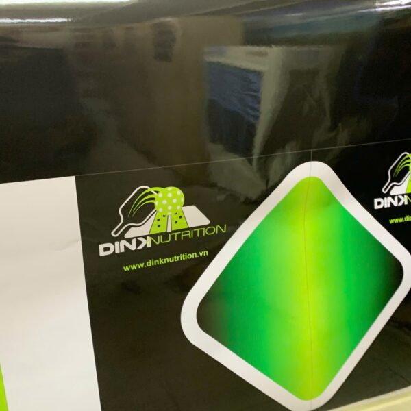 Decal nhận diện DINK Nutrition trên xe bán hàng – ảnh 1