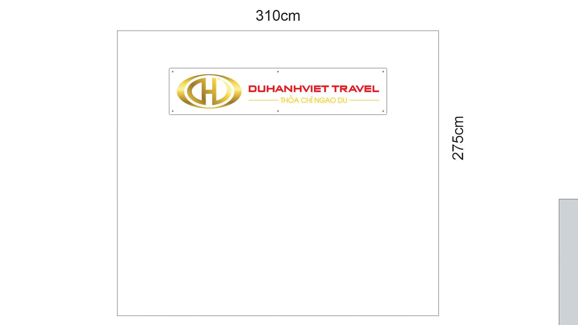 Bản vẽ bố trí logo Du Hành Việt Travel