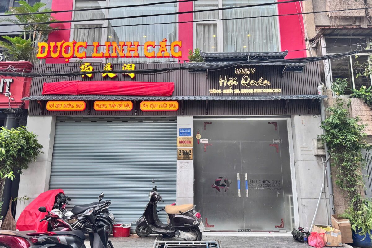 Bảng hiệu Dược Linh Cát đã thi công