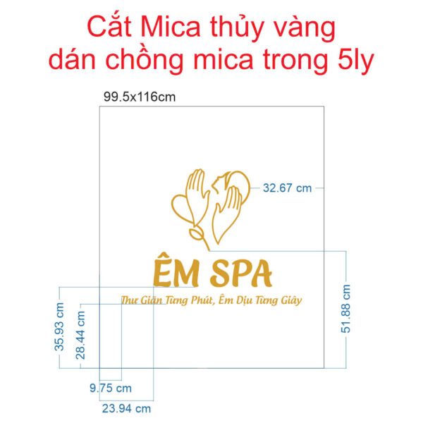 Bản vẽ quy cách logo Mica Em Spa