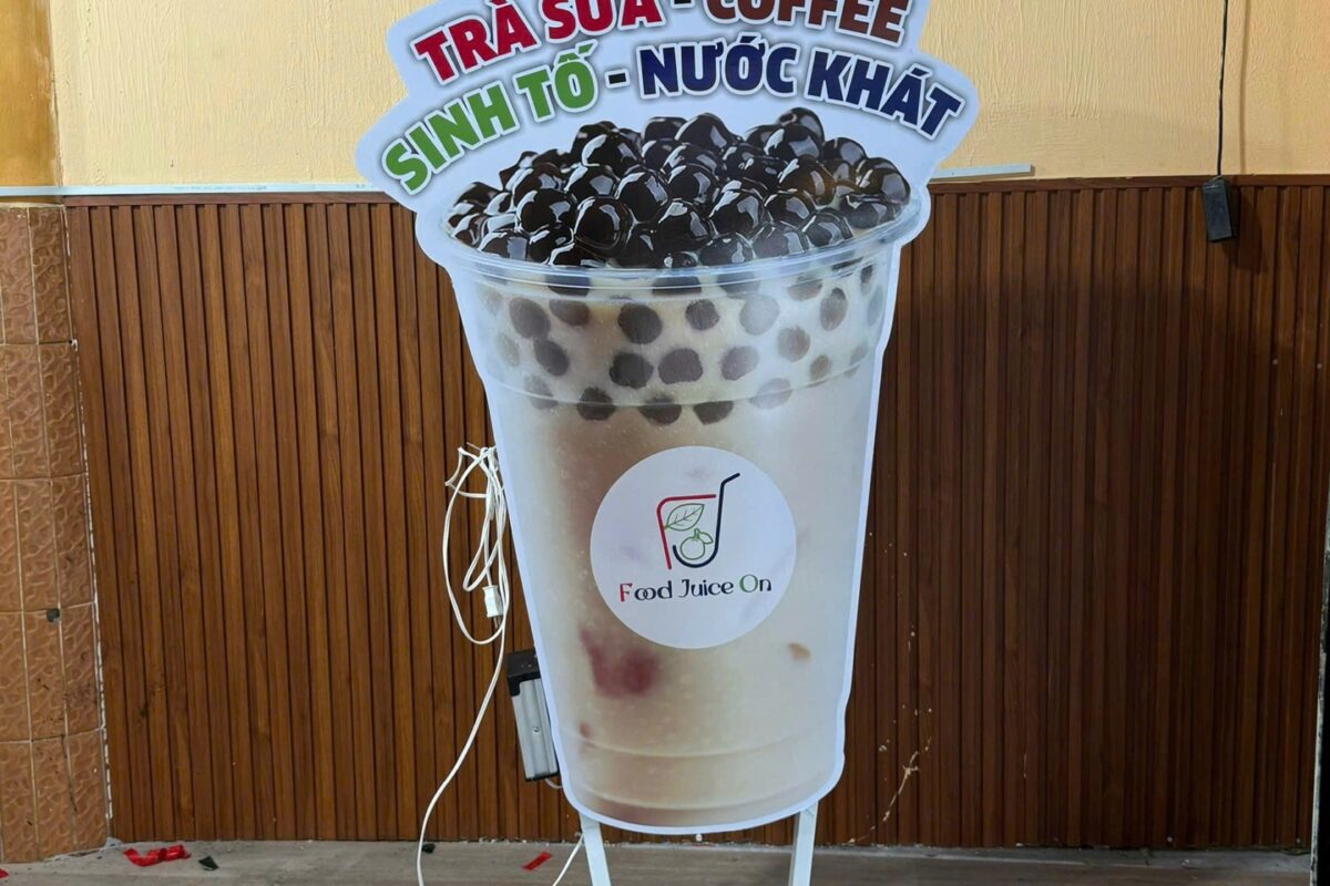 Hộp đèn Food and Juice hai mặt