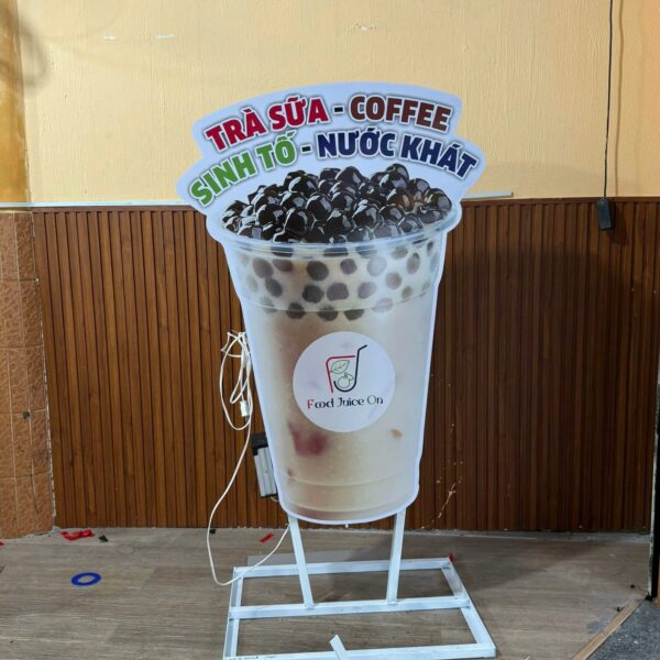 Hộp đèn Mica và logo Food Juice On hoàn thiện – ảnh 9
