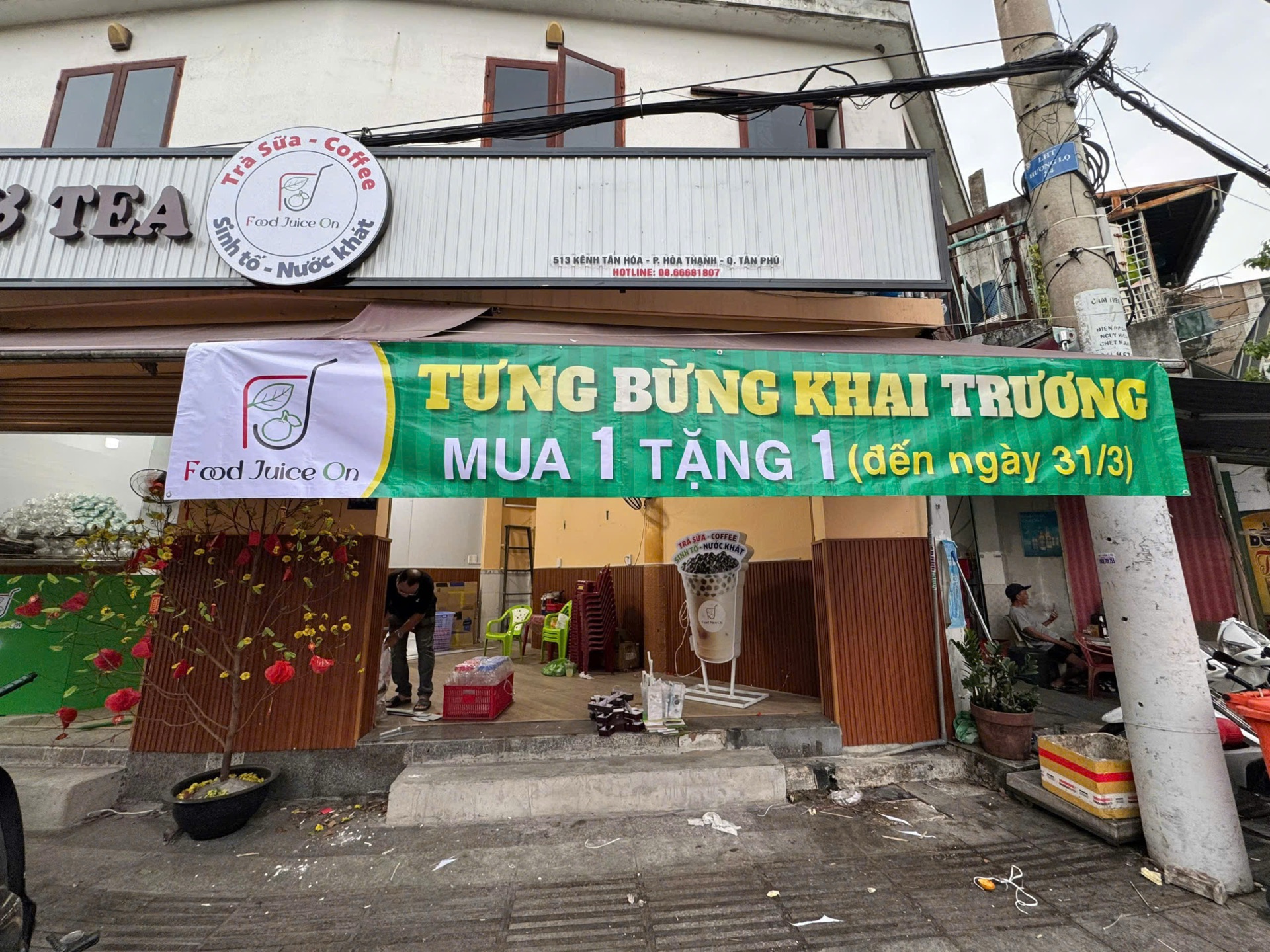 Hộp đèn Mica và logo Food Juice On hoàn thiện – ảnh 10